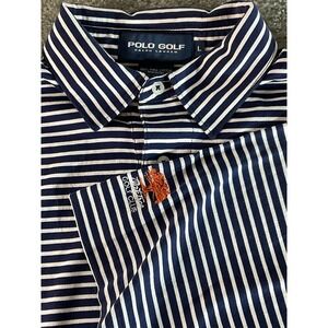 Polo Golf Ralph Lauren Striped Golf Club Logo Short Sleeve Polo Shirt‎